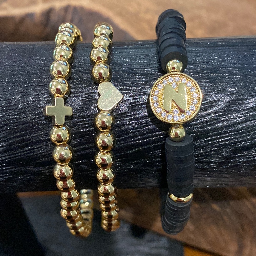 Letter “N” Beaded Bracelet